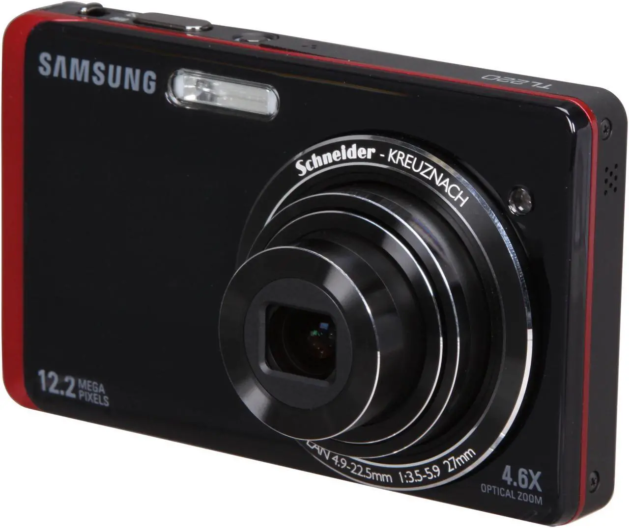 Alt view image 7 of 14 - SAMSUNG DualView TL220 Black/Red 12.2 MP 4.6X Optical Zoom 27mm Wide Angle Digital Camera