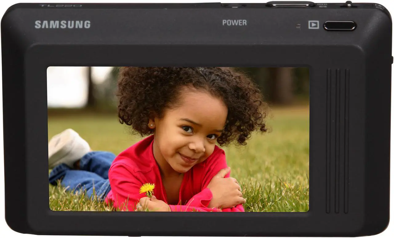 Alt view image 10 of 14 - SAMSUNG DualView TL220 Black/Red 12.2 MP 4.6X Optical Zoom 27mm Wide Angle Digital Camera