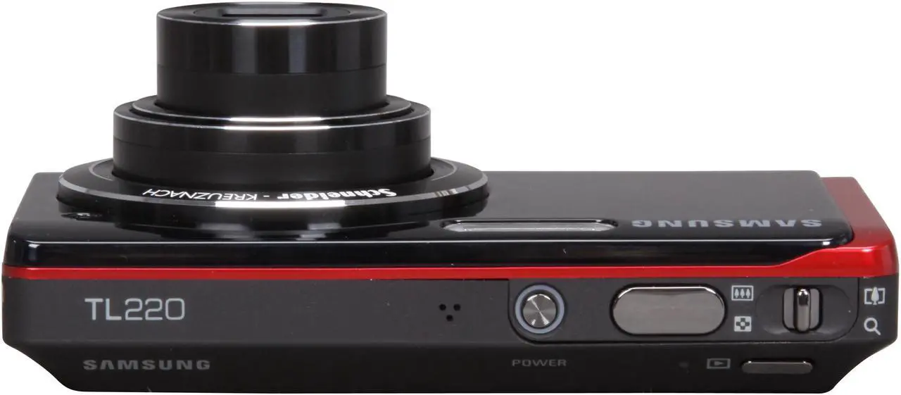 Alt view image 12 of 14 - SAMSUNG DualView TL220 Black/Red 12.2 MP 4.6X Optical Zoom 27mm Wide Angle Digital Camera
