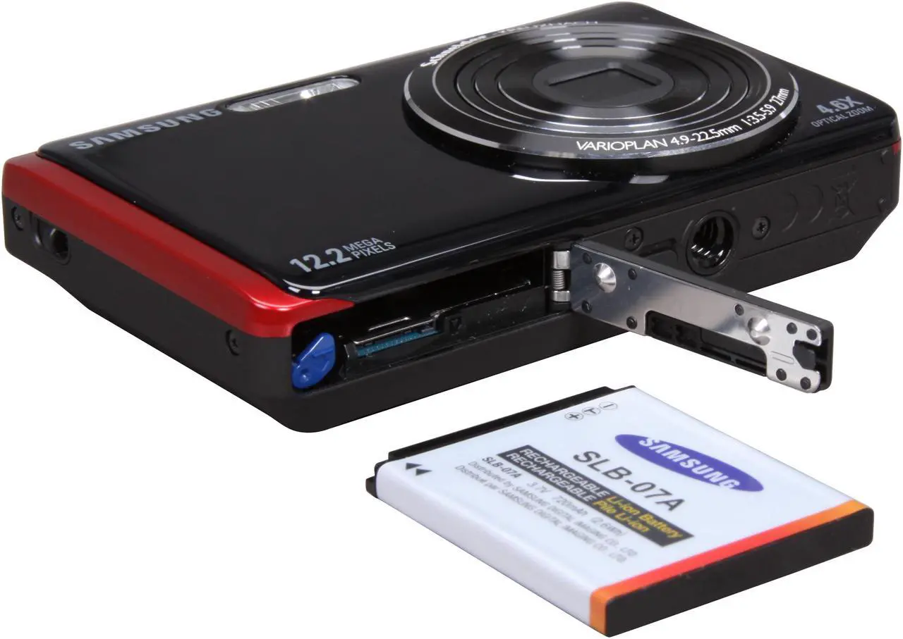 Alt view image 13 of 14 - SAMSUNG DualView TL220 Black/Red 12.2 MP 4.6X Optical Zoom 27mm Wide Angle Digital Camera