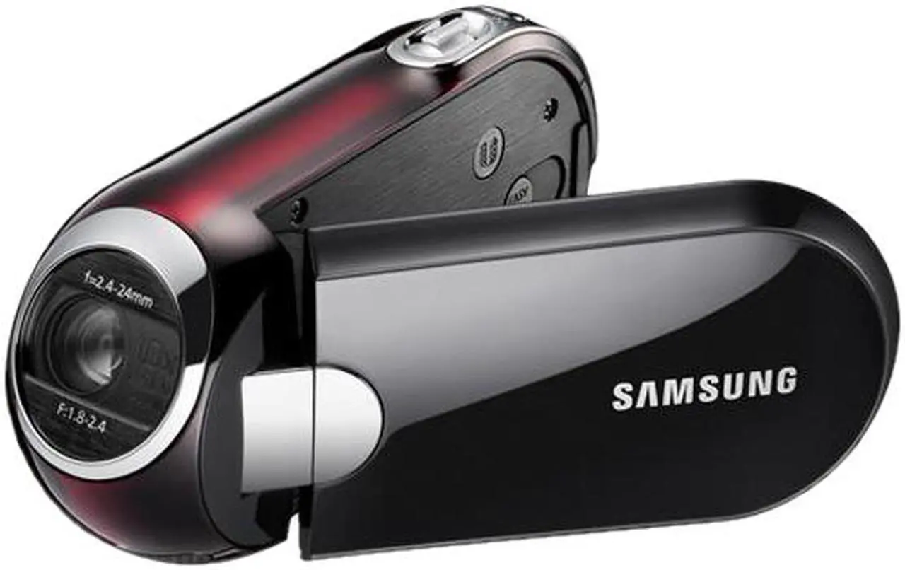 Alt view image 2 of 8 - SAMSUNG SMX-C10 Black-Red 1/6" CCD 2.7" 230K LCD 10X Optical Zoom Compact SD Camcorder