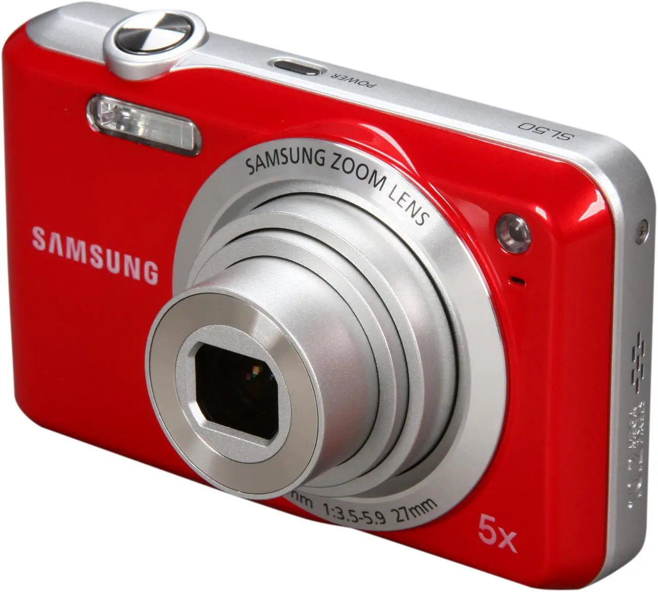 Main image of SAMSUNG SL50 Tomato Orange 10.2 MP 5X Optical Zoom 27mm Wide Angle Digital Camera
