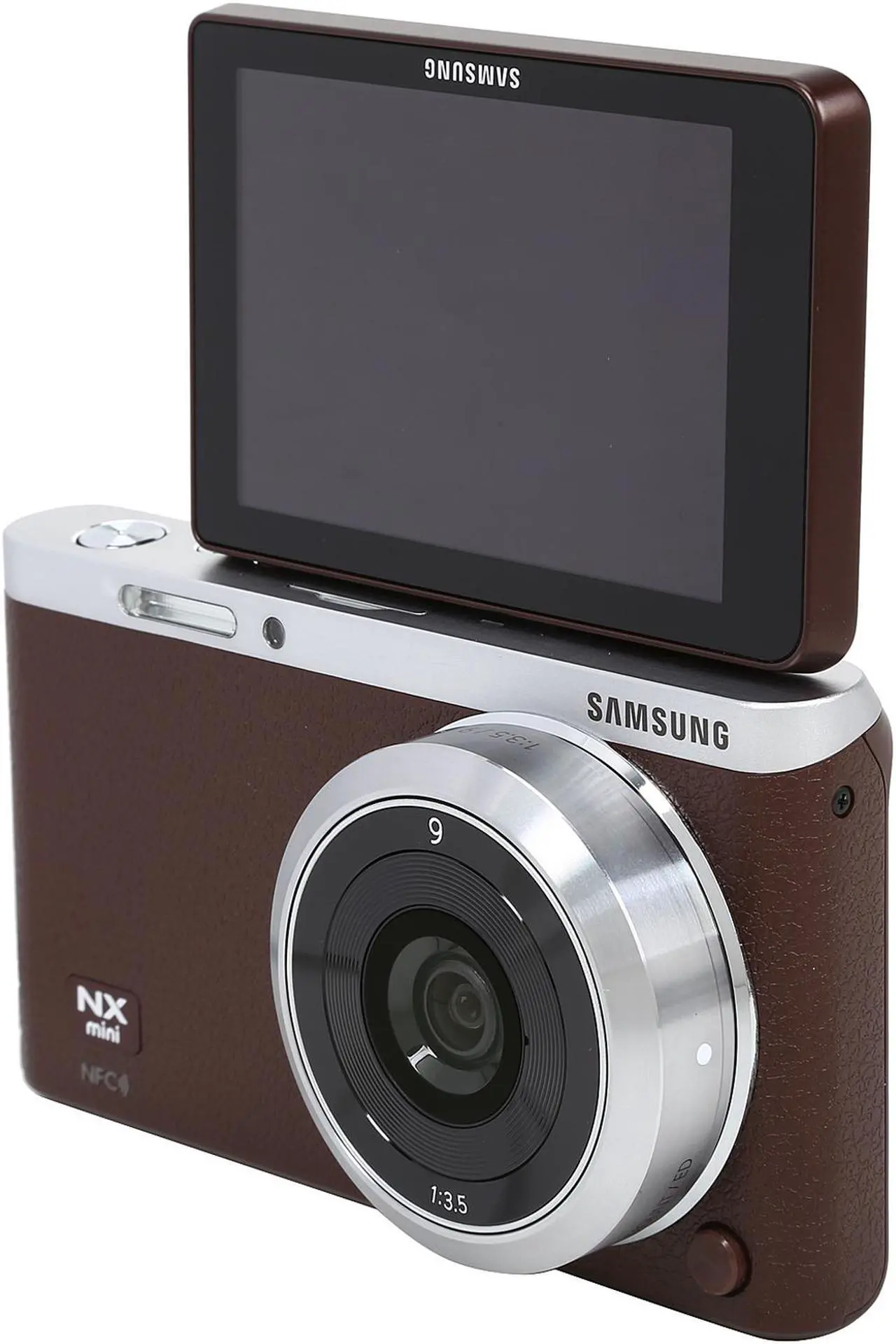 Alt view image 3 of 11 - SAMSUNG NX Mini EV-NXF1ZZB1JUS Brown 20.5 MP 3.0" 460.8K Touch LCD Smart Camera with 9mm Lens
