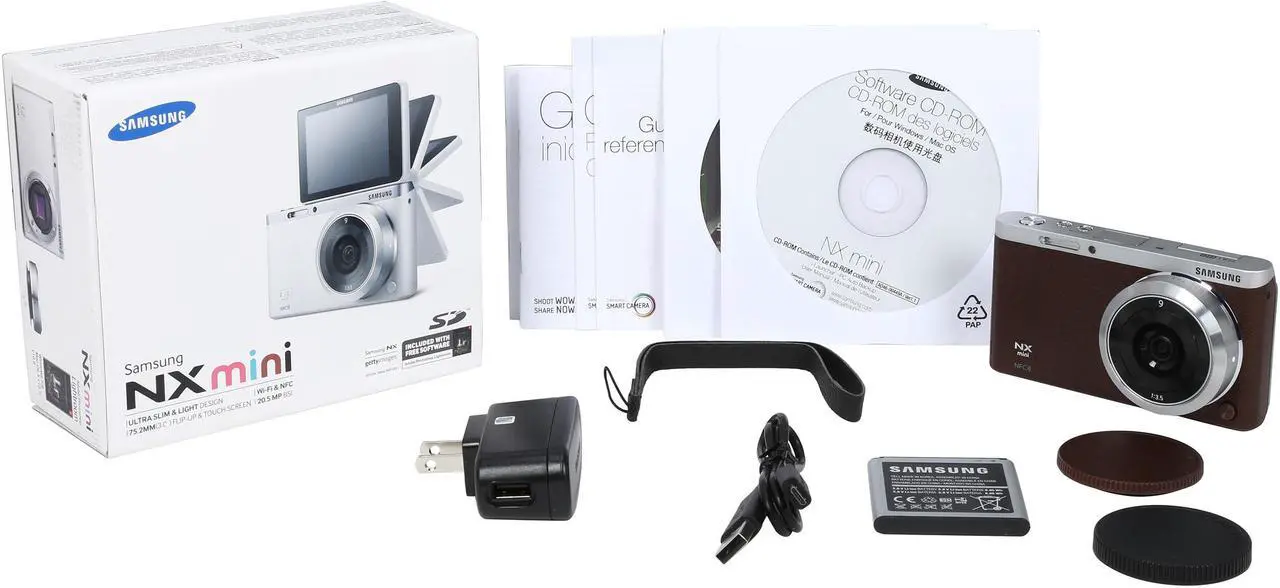 Alt view image 12 of 11 - SAMSUNG NX Mini EV-NXF1ZZB1JUS Brown 20.5 MP 3.0" 460.8K Touch LCD Smart Camera with 9mm Lens