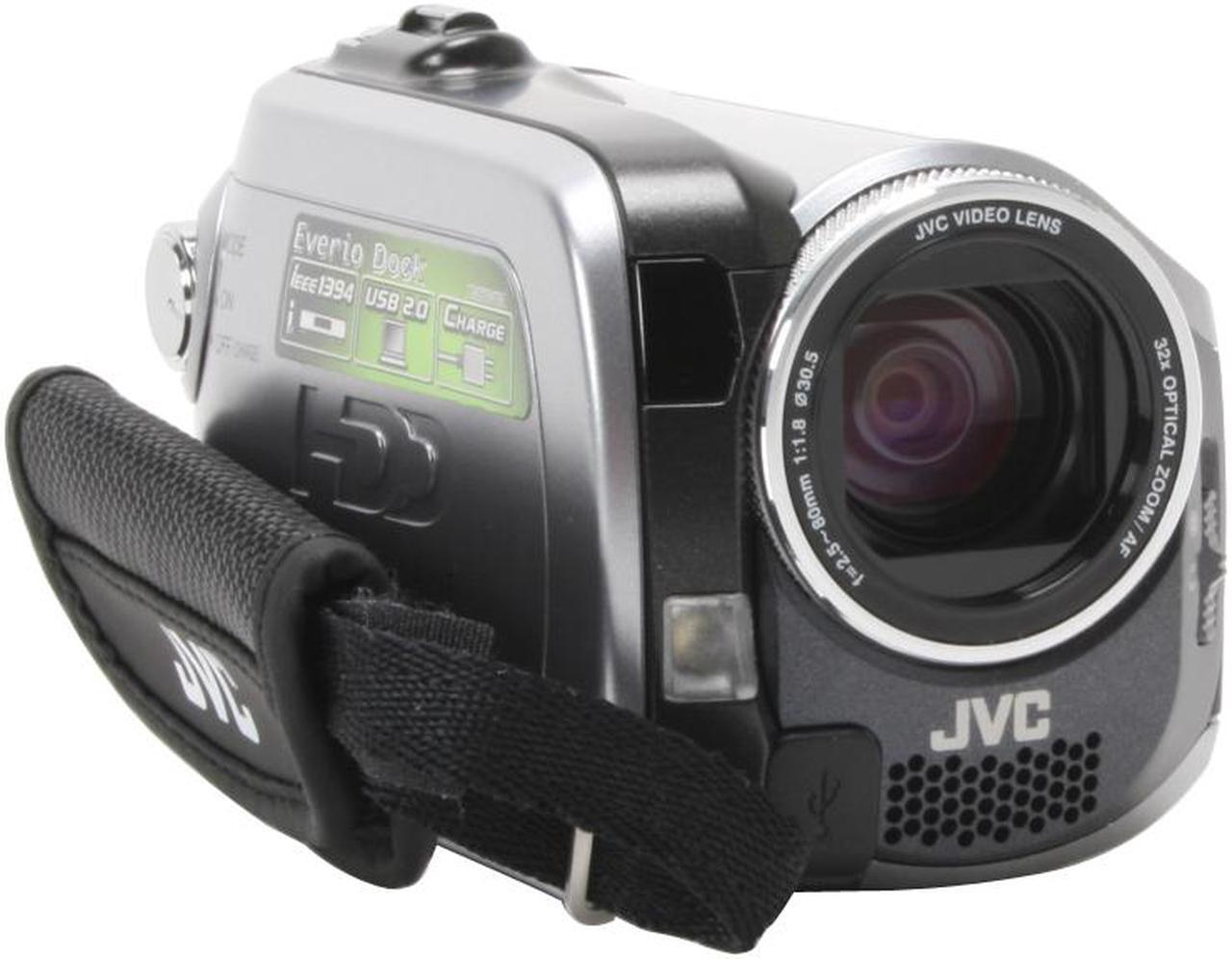 Alt view image 2 of 14 - JVC GZ-MG155 Black&Silver 1.07MP 32X Optical Zoom 30GB Hard Disk Drive Digital Camcorder