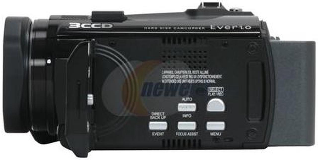 Alt view image 2 of 13 - JVC Everio GZ-HD6 Black 3CCD 2.8" LCD 10X Optical Zoom 120GB Hard Drive High Definition Camcorder
