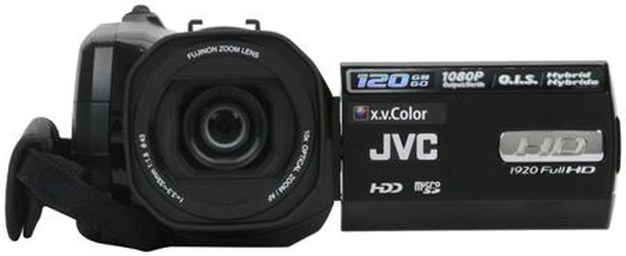 Alt view image 8 of 13 - JVC Everio GZ-HD6 Black 3CCD 2.8" LCD 10X Optical Zoom 120GB Hard Drive High Definition Camcorder
