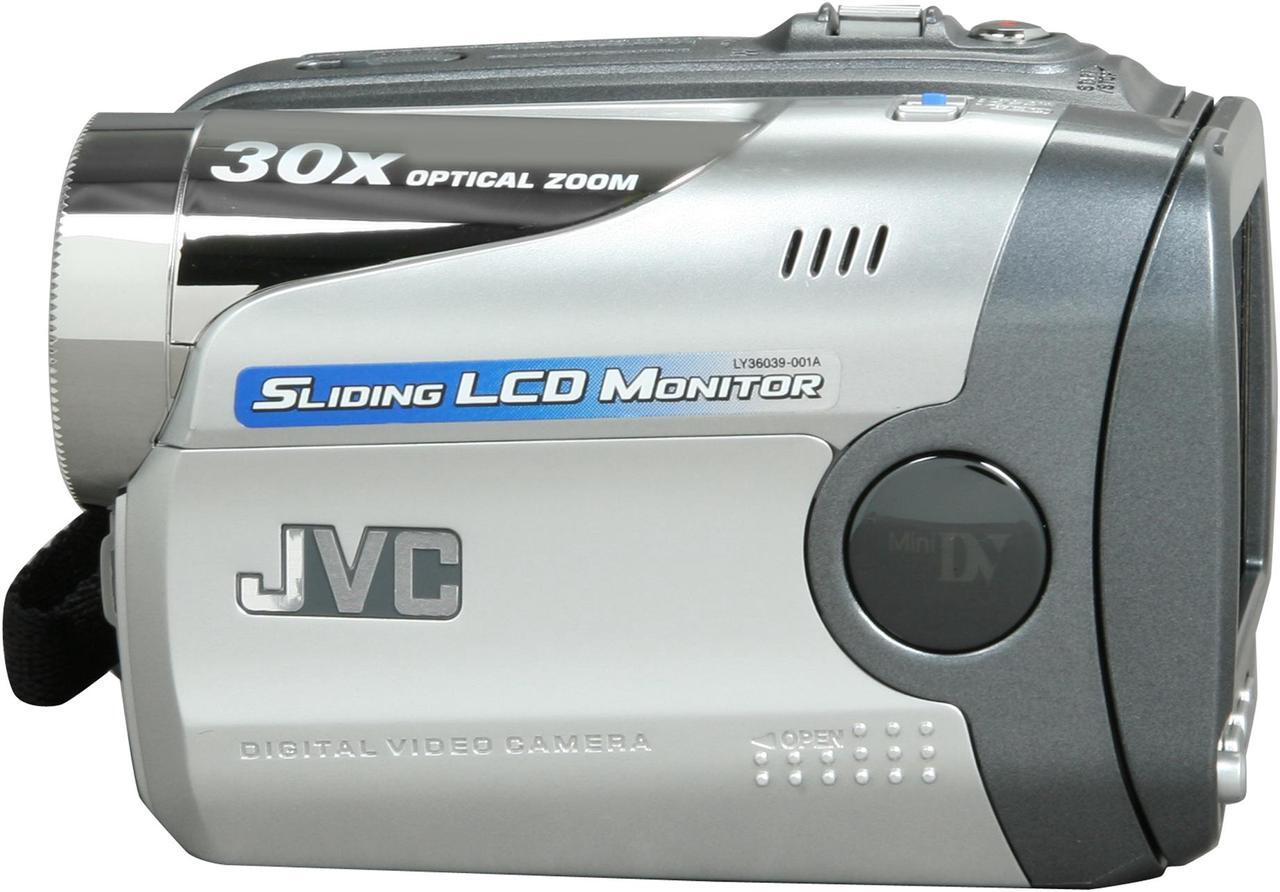 Alt view image 6 of 9 - JVC GR-DA30US Silver 1/6" CCD 2.4" Wide LCD 30X Optical Zoom MiniDV Camcorder