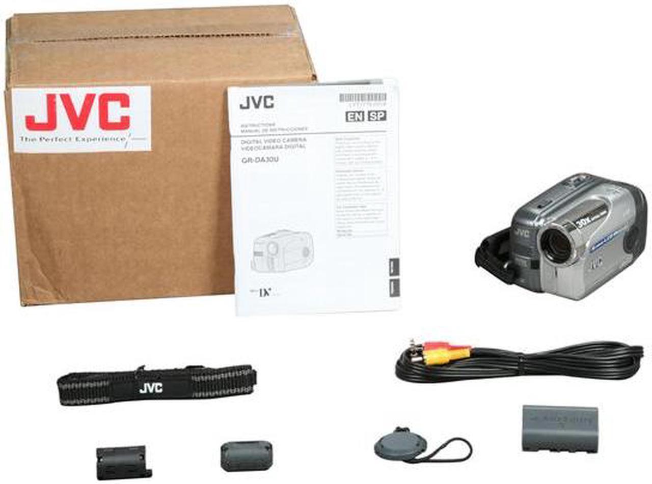 Alt view image 9 of 9 - JVC GR-DA30US Silver 1/6" CCD 2.4" Wide LCD 30X Optical Zoom MiniDV Camcorder