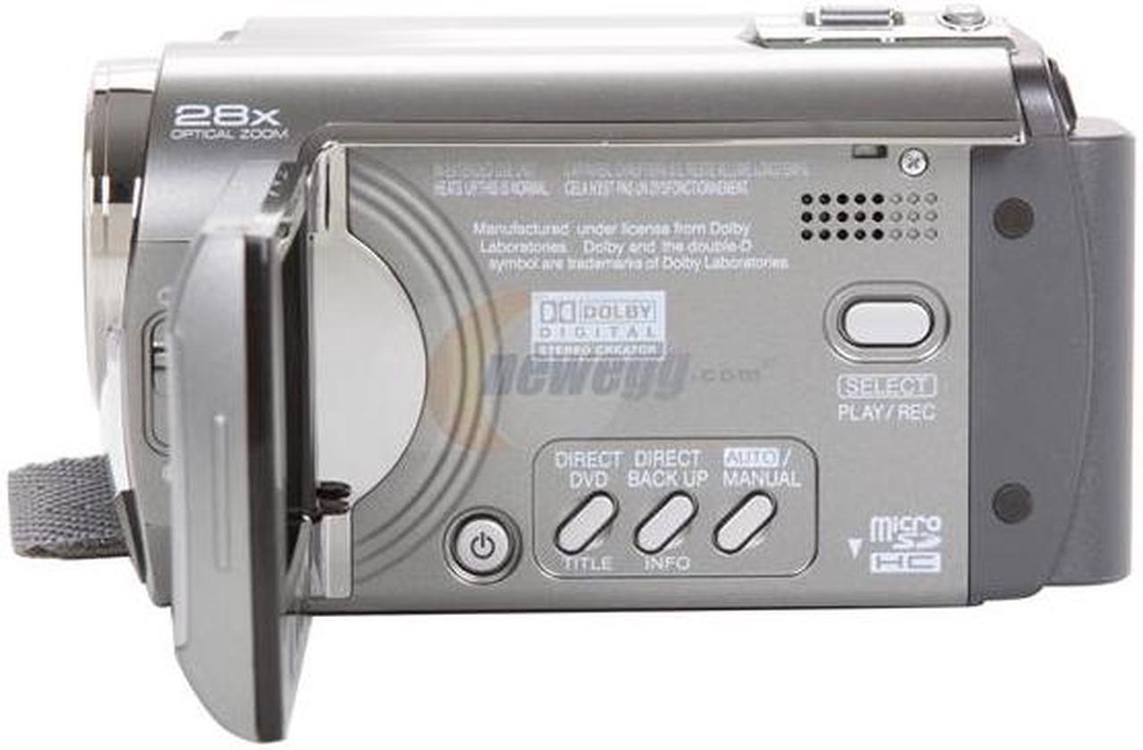 Alt view image 2 of 8 - JVC Everio GZ-MG230 Silver 1/6" CCD 2.7" LCD 28X Optical Zoom 30GB HDD Digital Camcorder