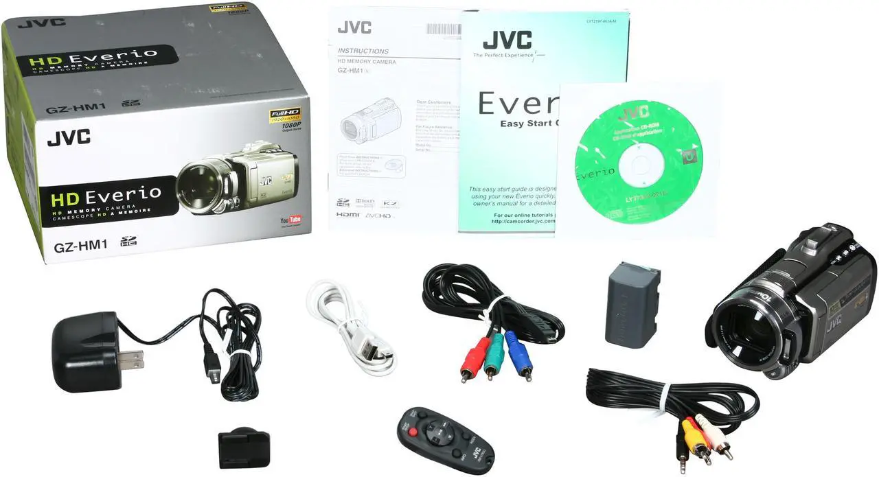 Alt view image 9 of 9 - JVC Everio GZ-HM1 Silver 1/2.3" 10.62 MP Back-illuminated CMOS Sensor HD Camcorder