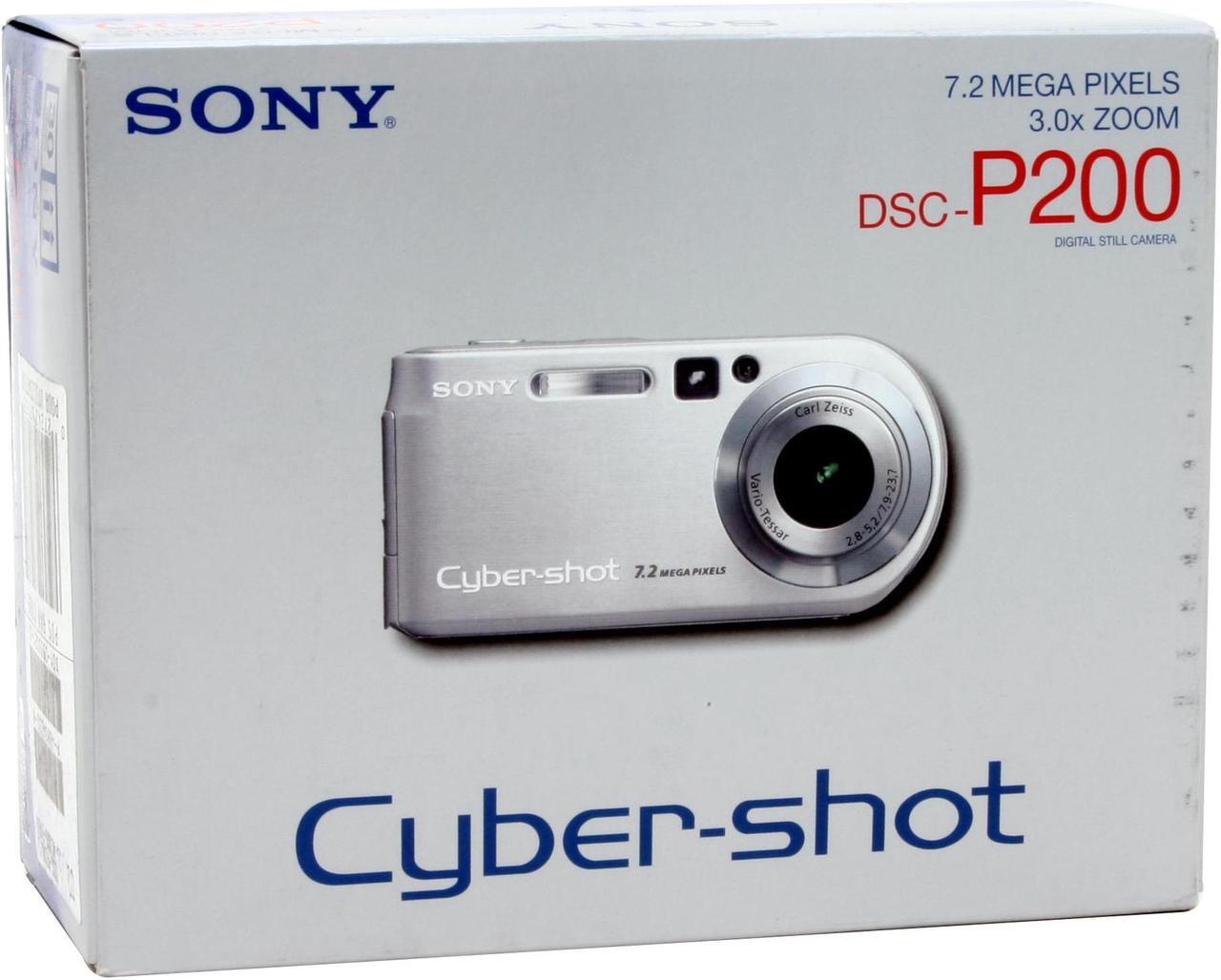 Alt view image 9 of 9 - SONY DSC-P200 Silver 7.2MP 3X Optical Zoom Digital Camera
