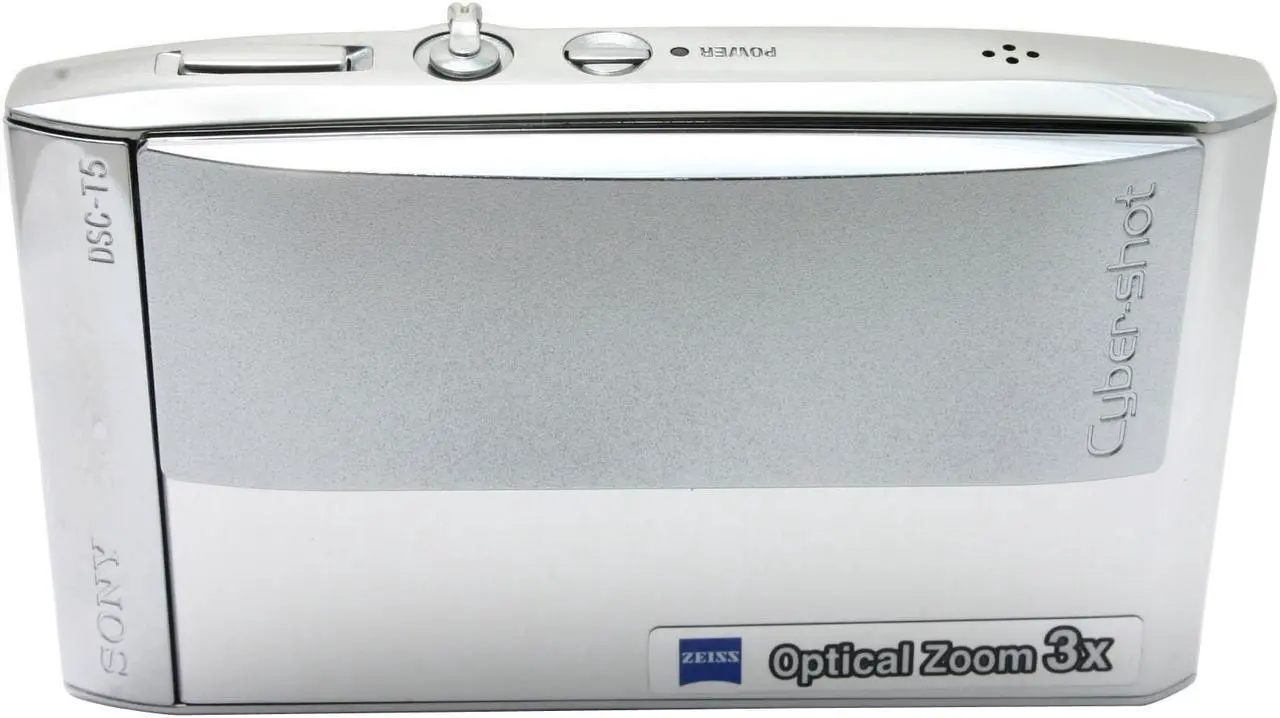 Alt view image 3 of 10 - SONY DSC-T5 Silver 5.1MP 3X Optical Zoom Digital Camera