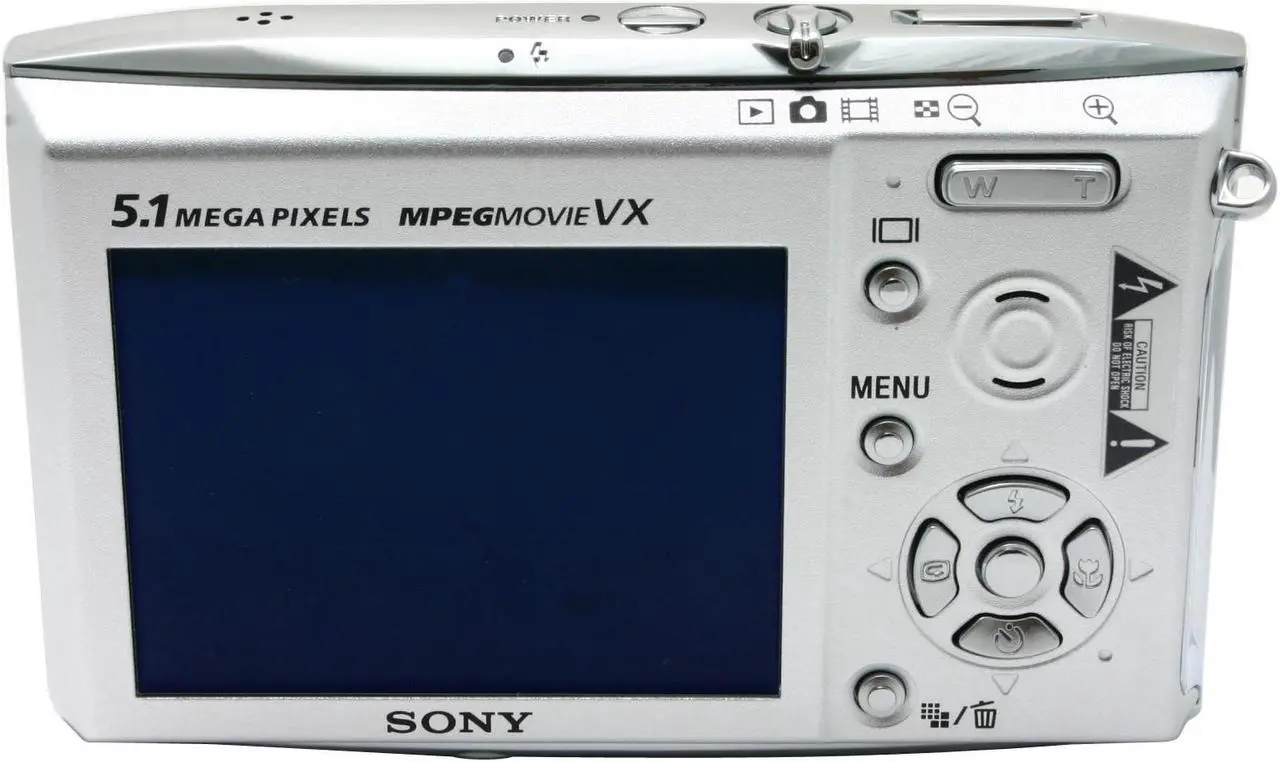 Alt view image 6 of 10 - SONY DSC-T5 Silver 5.1MP 3X Optical Zoom Digital Camera