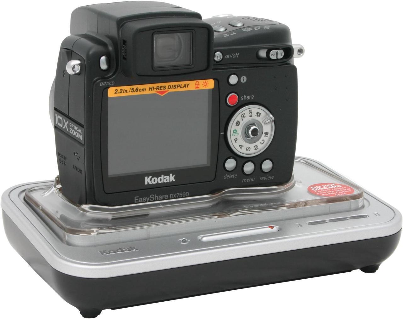 Alt view image 3 of 13 - Kodak EasyShare DX7590 (8742439) Black 5.0MP 10X Optical Zoom Digital Camera w/Camera Dock 6000