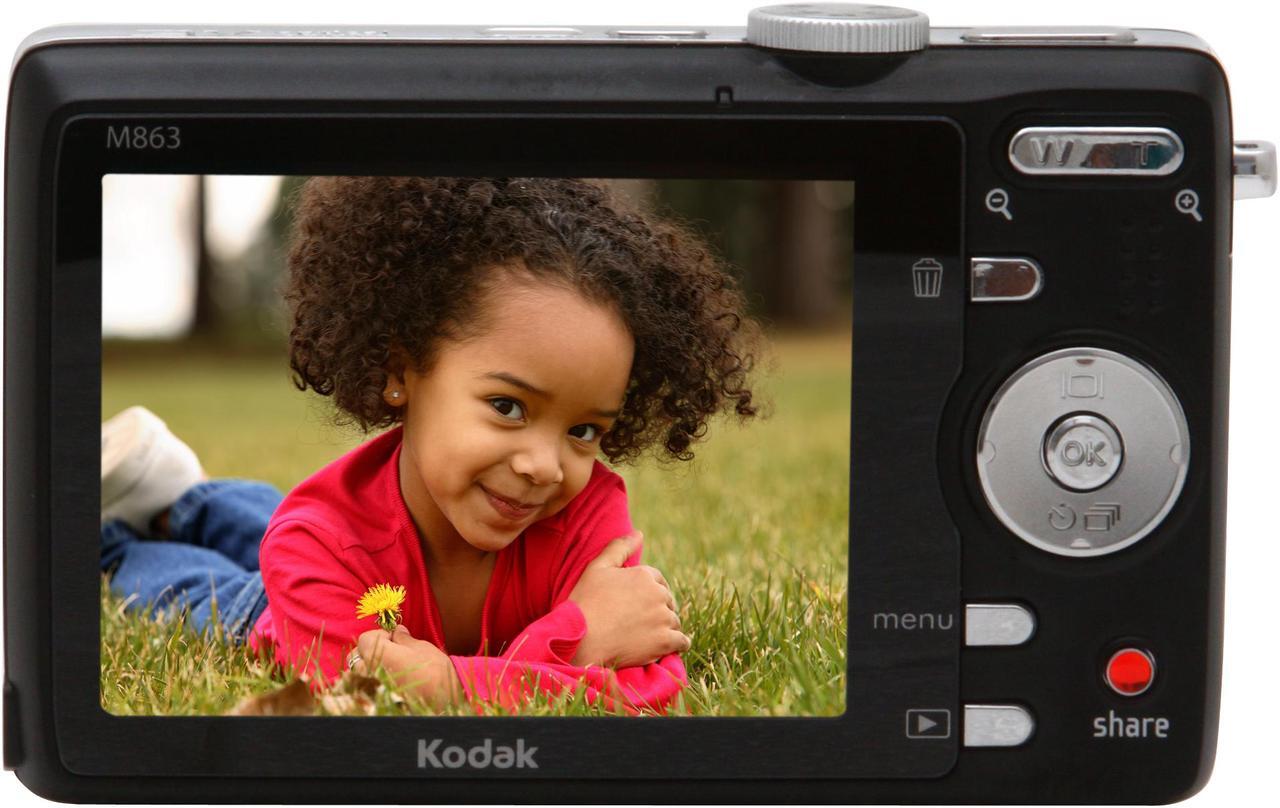 Alt view image 4 of 11 - Kodak EayShare M863 Black 8.2 MP 3X Optical Zoom Digital Camera