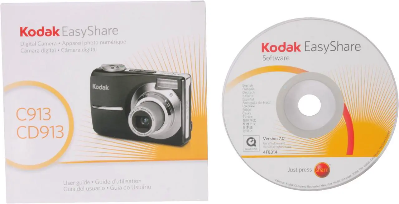 Alt view image 9 of 10 - Kodak EasyShare C913 Silver 9.2 MP 2.4" 115K LCD 3X Optical Zoom Digital Camera