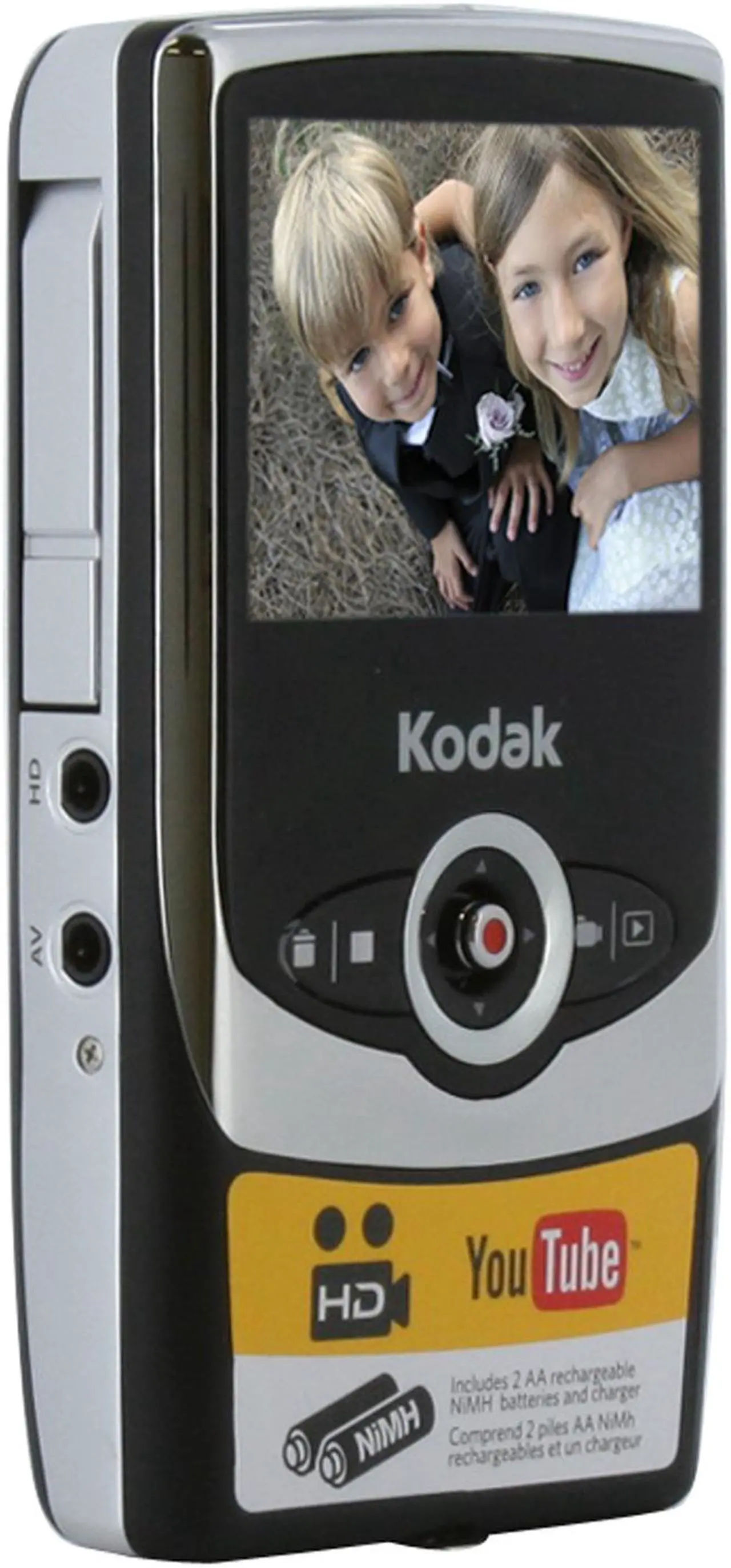 Alt view image 3 of 11 - Kodak Zi6 Black 1/4.5" CMOS 2.4" LCD 2x Digital HD Pocket Video Camera