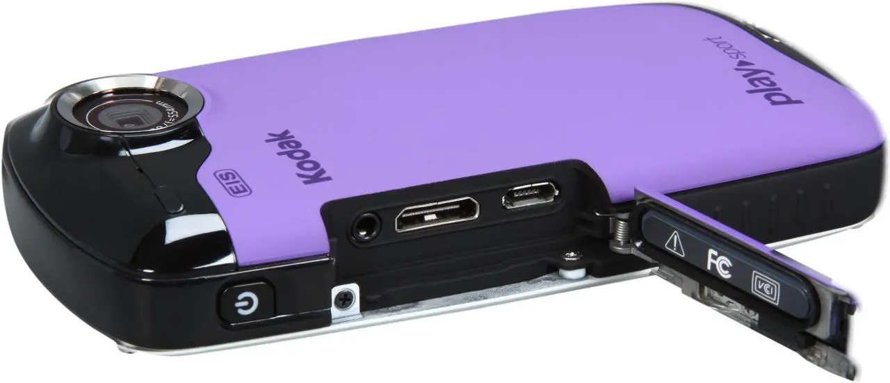 Alt view image 8 of 9 - Kodak Zx3 Purple 5.0 MP 2.0" LCD HD Video Camera