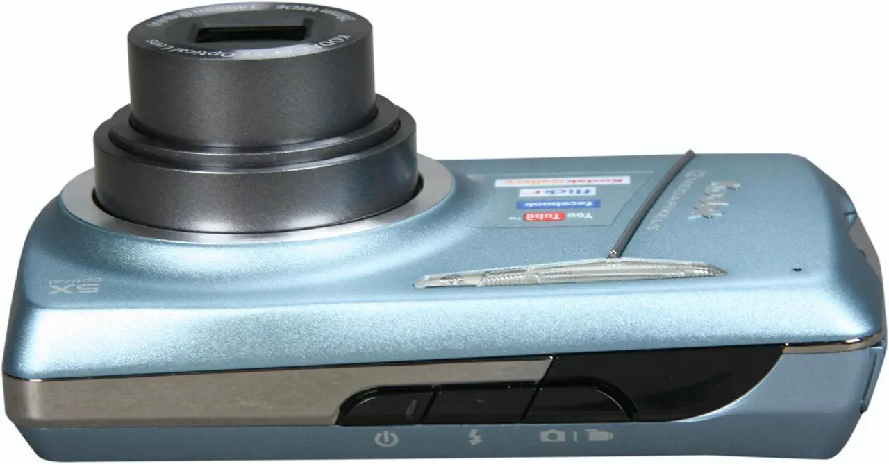 Alt view image 5 of 7 - Kodak EasyShare M550 Blue 12 MP 5X Optical Zoom 28mm Wide Angle Digital Camera