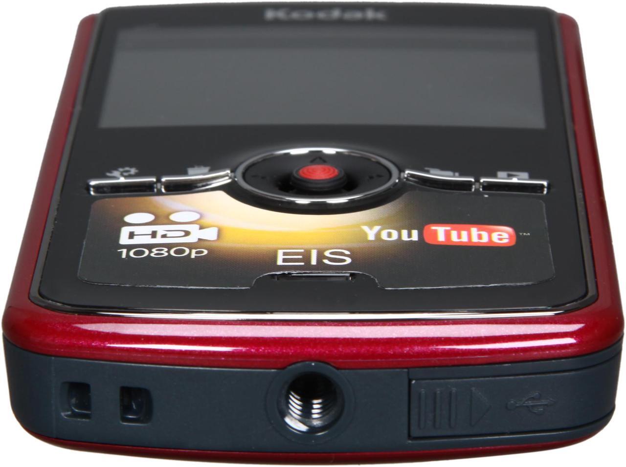 Alt view image 7 of 10 - Kodak Zi8 Red 1.6 MP 1/4.5" CMOS 2.5" LCD 4x Digital HD Pocket Video Camera