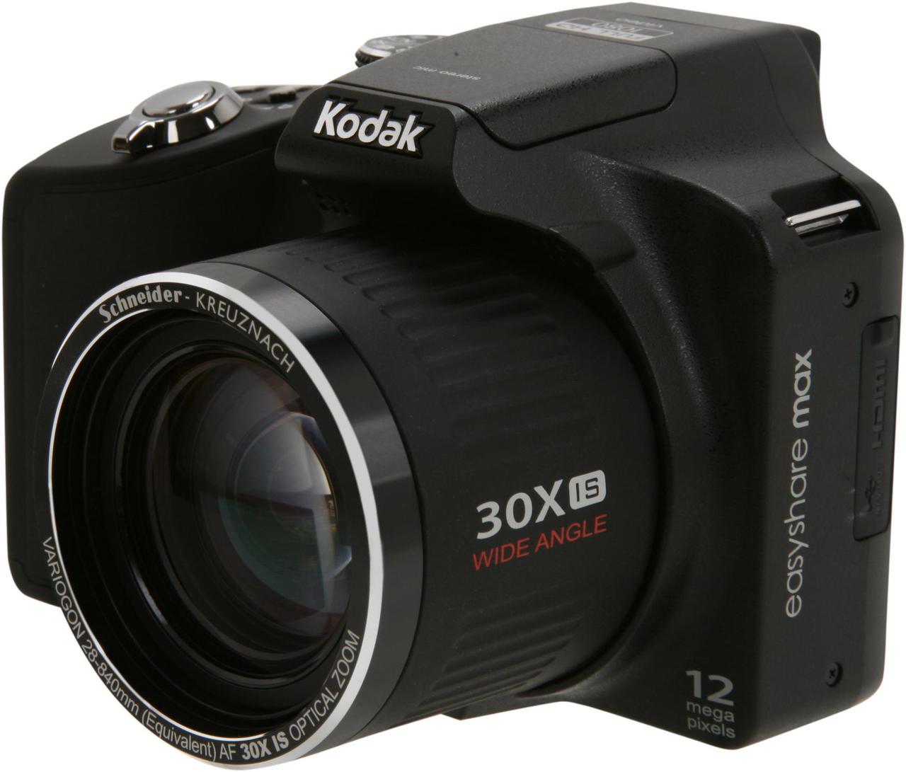 Kodak Z990 Black 12 MP 30X Optical Zoom 28mm Wide Angle Digital Camera