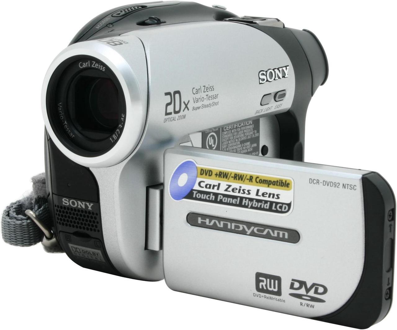 Alt view image 3 of 9 - SONY DCR-DVD92 1/6" 680K Gross Pixels Advanced HAD CCD 2.5" 123K LCD LCD 20X Optical Zoom DVD Camcorder