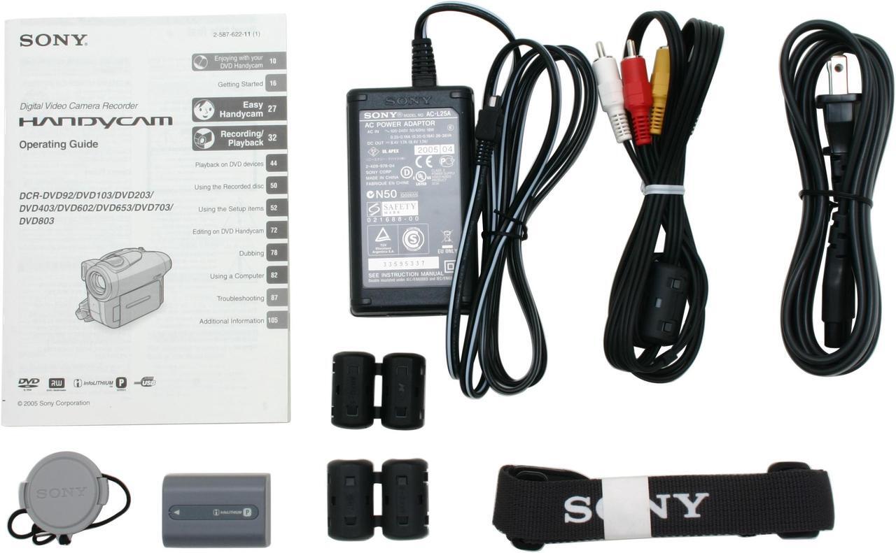 Alt view image 8 of 9 - SONY DCR-DVD92 1/6" 680K Gross Pixels Advanced HAD CCD 2.5" 123K LCD LCD 20X Optical Zoom DVD Camcorder