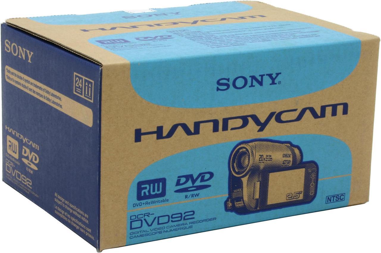 Alt view image 9 of 9 - SONY DCR-DVD92 1/6" 680K Gross Pixels Advanced HAD CCD 2.5" 123K LCD LCD 20X Optical Zoom DVD Camcorder