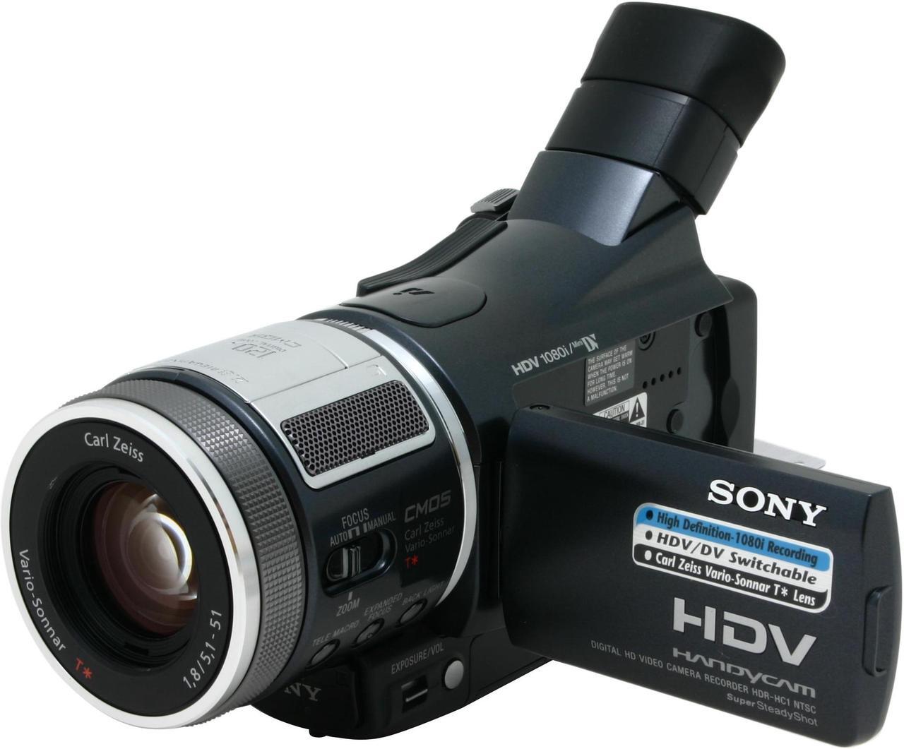 Alt view image 3 of 10 - SONY HDR-HC1 1/3" 3000K Pixel CMOS Sensor 2.7" 123K LCD 10X Optical Zoom HD DVC Cassette Digital Camcorder