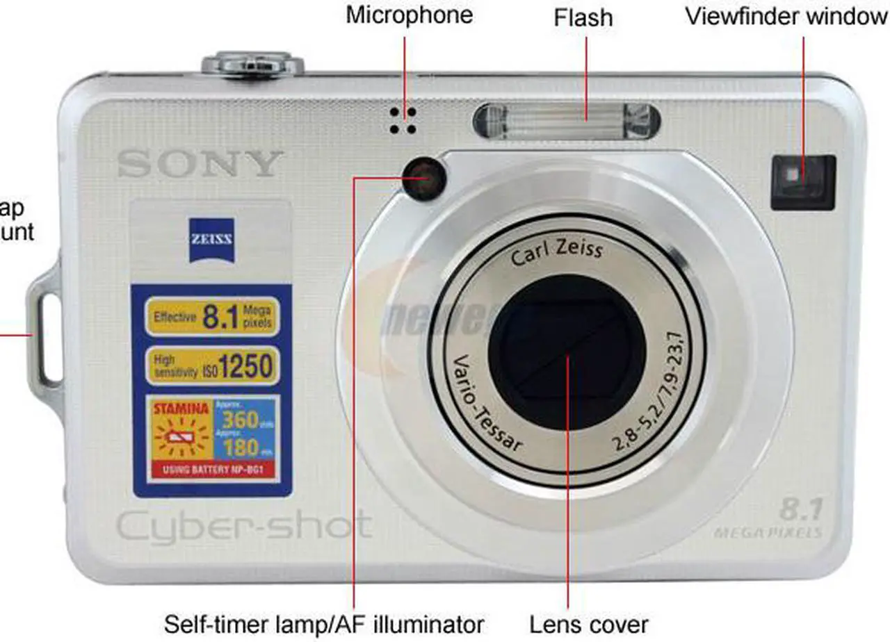 Alt view image 3 of 8 - SONY DSC-W100 Silver 8.1 MP 3X Optical Zoom Digital Camera