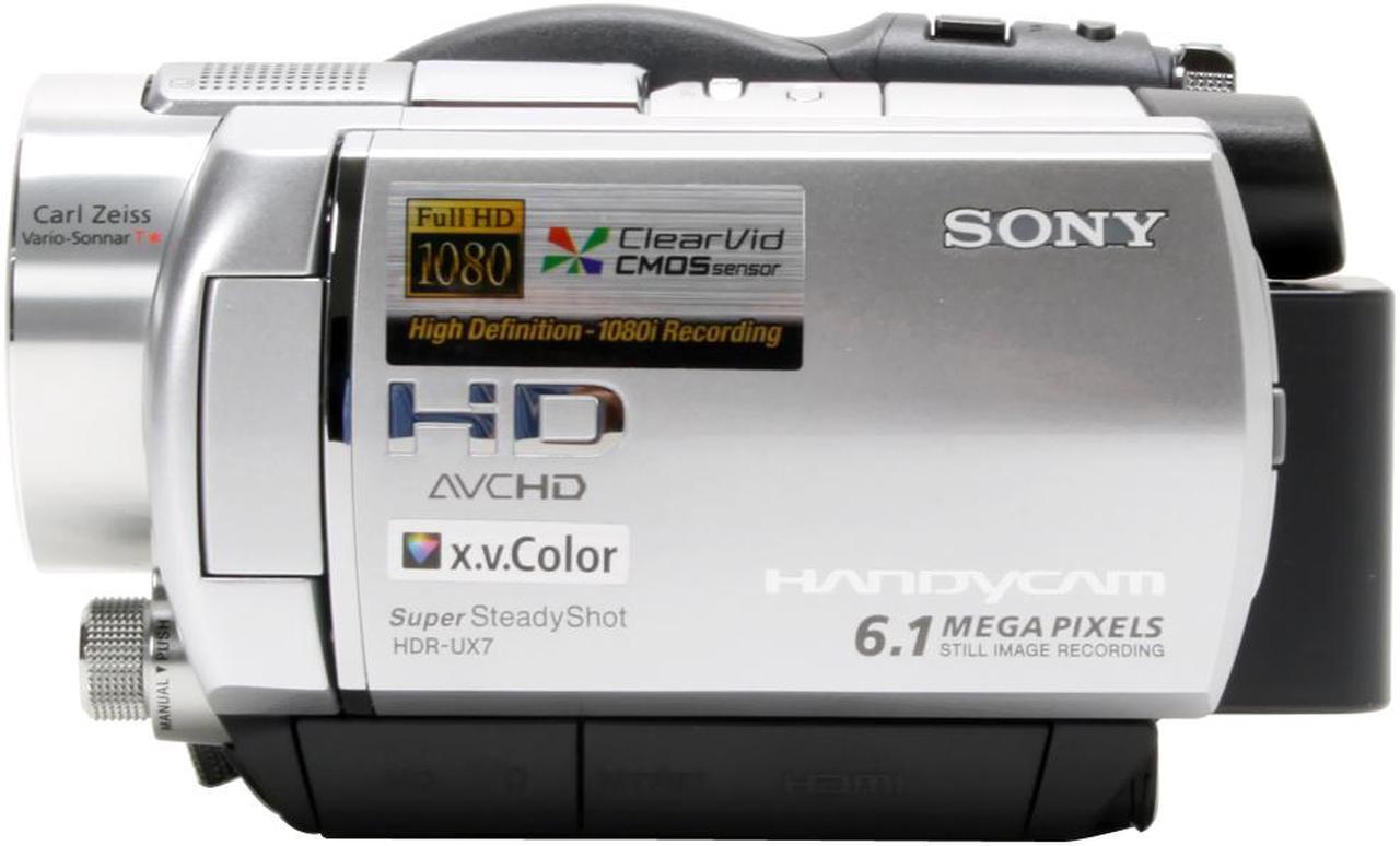 Alt view image 4 of 14 - SONY HDR-UX7 Silver 1/3" ClearVid CMOS Sensor 3.5" 211K Wide (16:9) Touch Panel LCD 10X Optical Zoom AVCHD DVD Handycam Camcorder