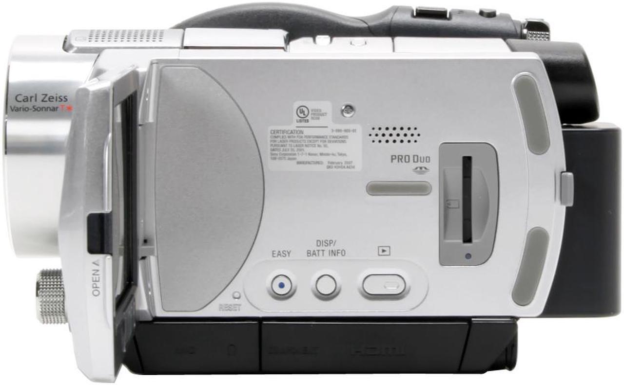 Alt view image 5 of 14 - SONY HDR-UX7 Silver 1/3" ClearVid CMOS Sensor 3.5" 211K Wide (16:9) Touch Panel LCD 10X Optical Zoom AVCHD DVD Handycam Camcorder