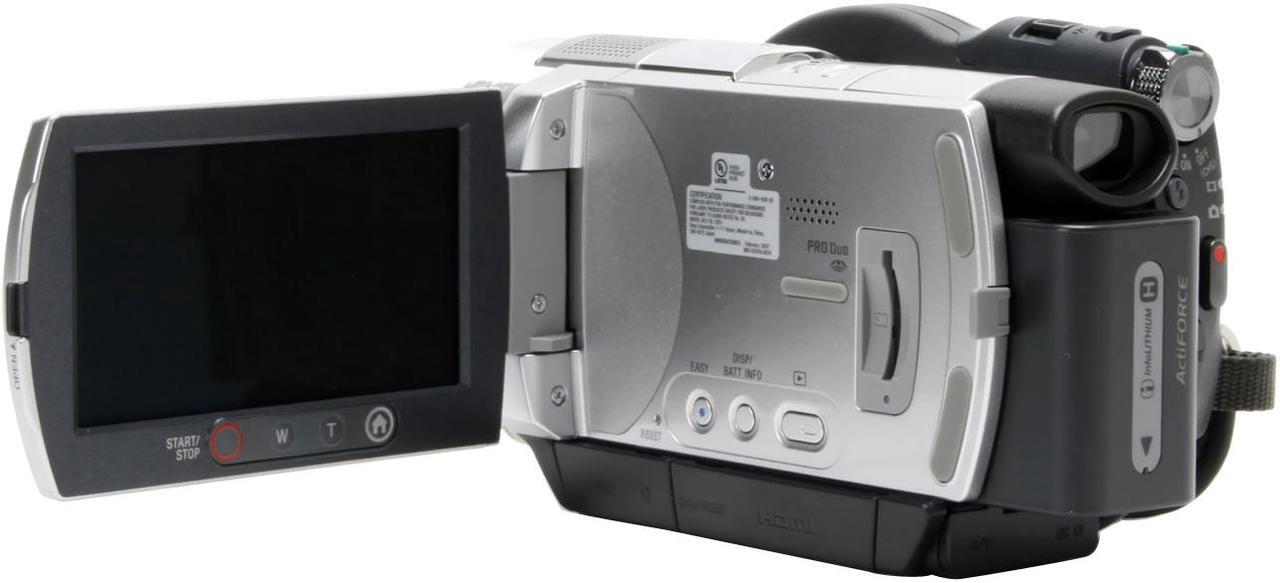 Alt view image 6 of 14 - SONY HDR-UX7 Silver 1/3" ClearVid CMOS Sensor 3.5" 211K Wide (16:9) Touch Panel LCD 10X Optical Zoom AVCHD DVD Handycam Camcorder