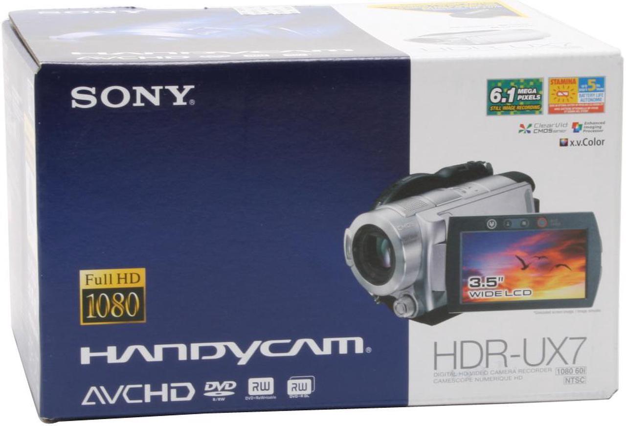 Alt view image 14 of 14 - SONY HDR-UX7 Silver 1/3" ClearVid CMOS Sensor 3.5" 211K Wide (16:9) Touch Panel LCD 10X Optical Zoom AVCHD DVD Handycam Camcorder