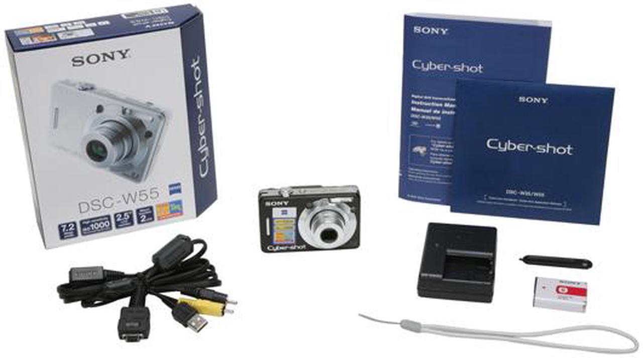 Alt view image 11 of 11 - SONY Cyber-shot DSC-W55 Black 7.2 MP 3X Optical Zoom Digital Camera