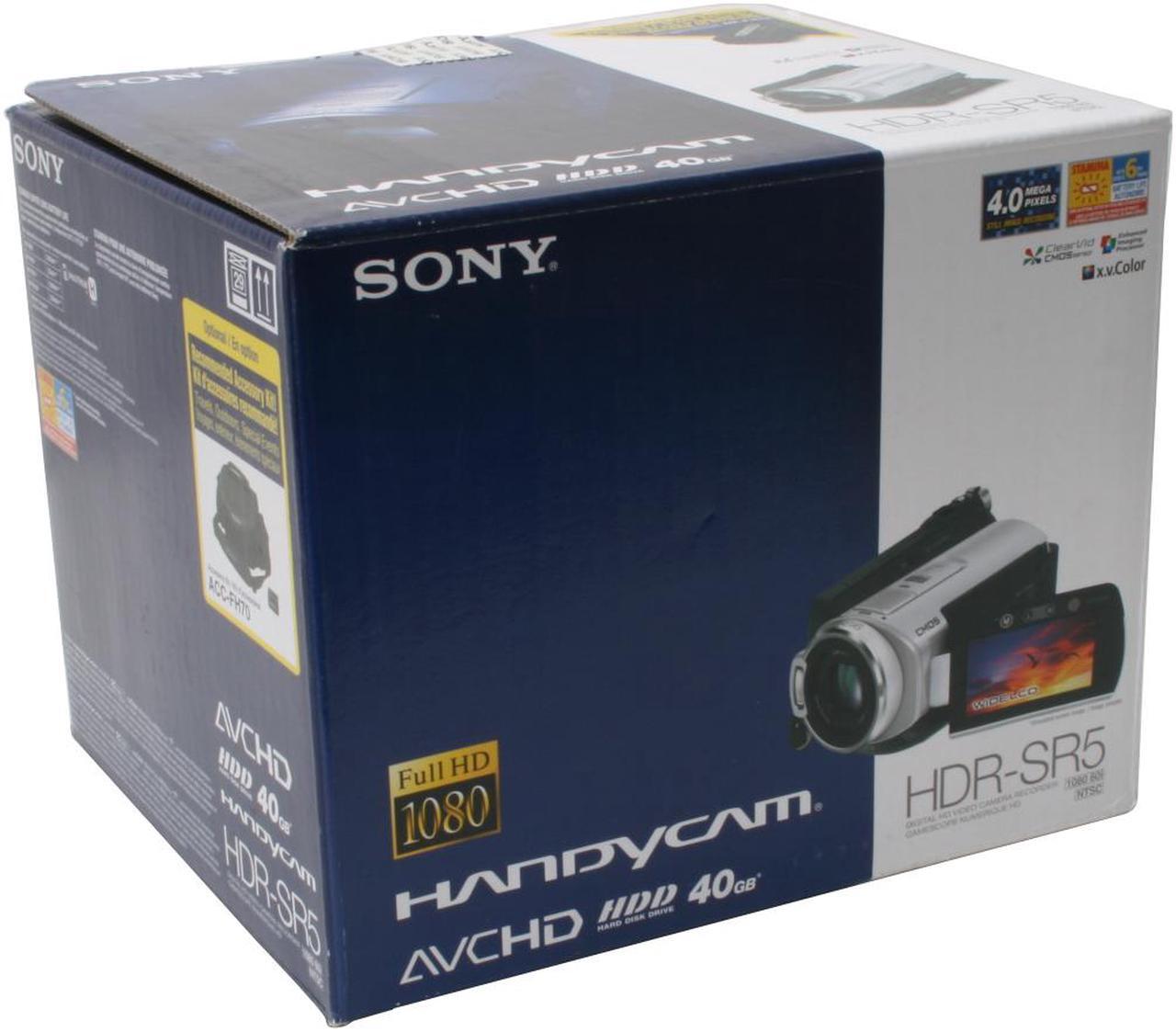 Alt view image 10 of 10 - SONY HDR-SR5 Silver 1/3" ClearVid CMOS Sensor 2.7" 211K Touch Panel LCD 10X Optical Zoom 40GB HDD High Definition Handycam Camcorder