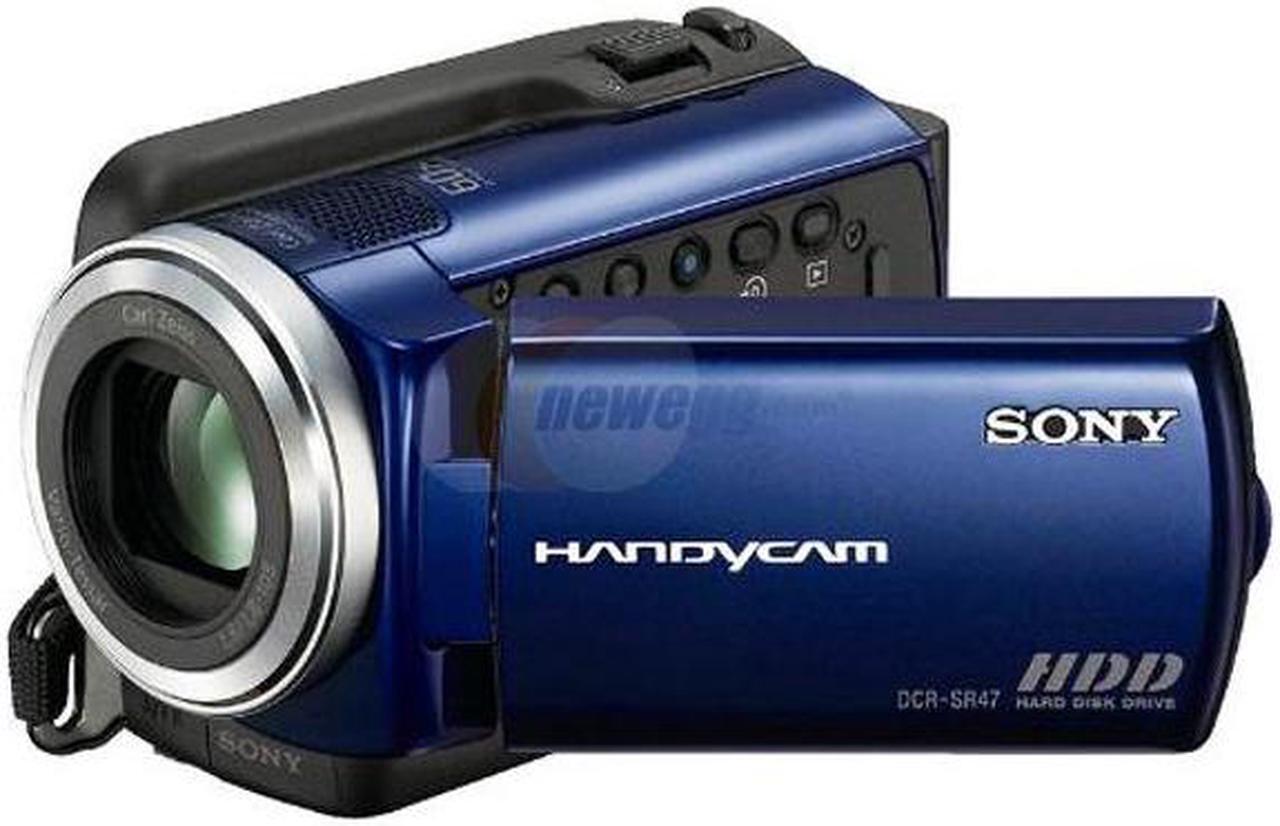 Alt view image 2 of 4 - SONY DCR-SR47 Blue 1/8" Advanced HAD CCD Sensor 2.7" 123K Wide Touch Panel LCD 60X Optical Zoom 60GB HDD Handycam Camcorder