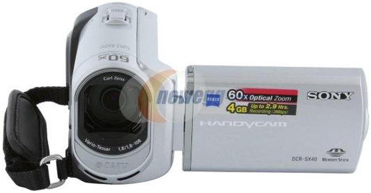 Alt view image 8 of 11 - SONY DCR-SX40 Silver 1/8" Advanced HAD CCD Sensor 2.7" 123K Wide Touch Panel LCD 60X Optical Zoom 4GB Flash Memory Handycam Camcorder