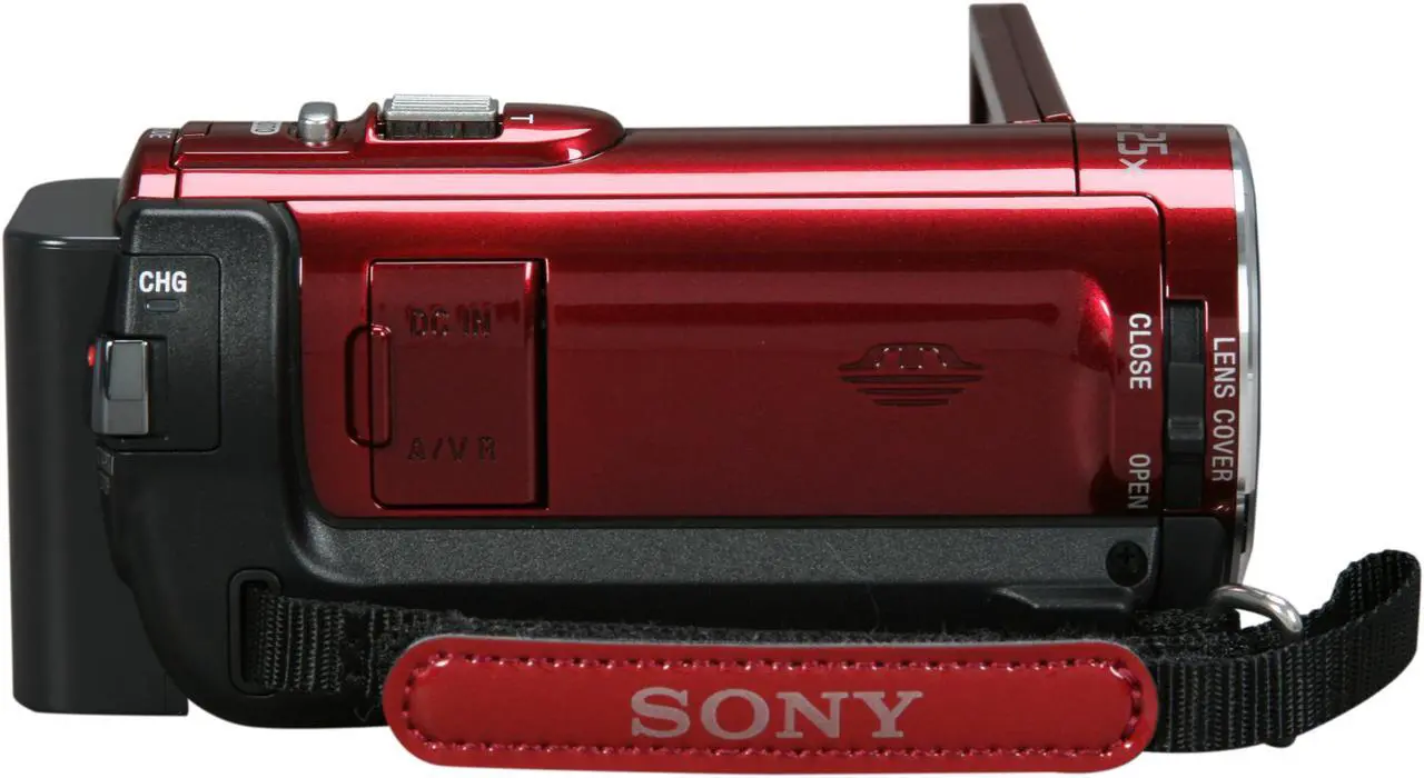 Alt view image 3 of 10 - SONY HDR-CX150 Red 1/4" "Exmor R" CMOS 2.7" 230K LCD 25X Optical Zoom 16GB HD Handycam Camcorder