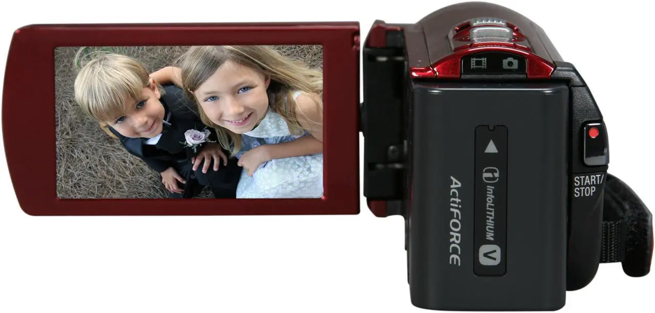 Alt view image 4 of 10 - SONY HDR-CX150 Red 1/4" "Exmor R" CMOS 2.7" 230K LCD 25X Optical Zoom 16GB HD Handycam Camcorder