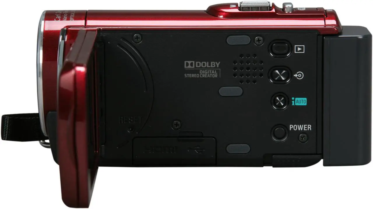 Alt view image 5 of 10 - SONY HDR-CX150 Red 1/4" "Exmor R" CMOS 2.7" 230K LCD 25X Optical Zoom 16GB HD Handycam Camcorder