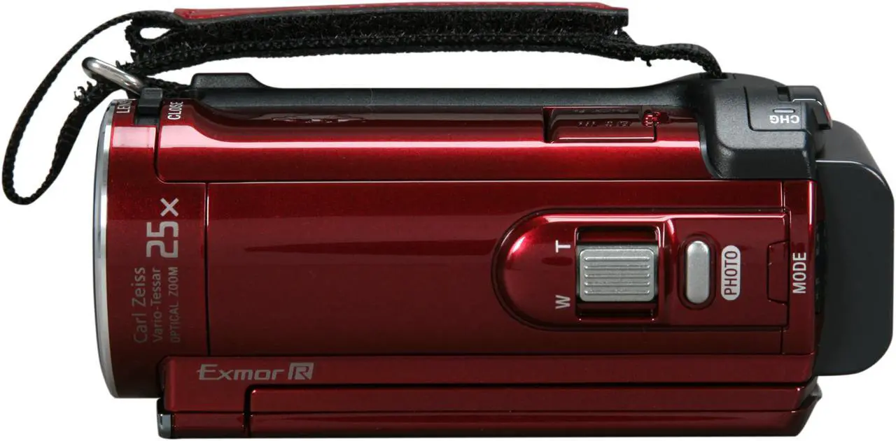 Alt view image 6 of 10 - SONY HDR-CX150 Red 1/4" "Exmor R" CMOS 2.7" 230K LCD 25X Optical Zoom 16GB HD Handycam Camcorder