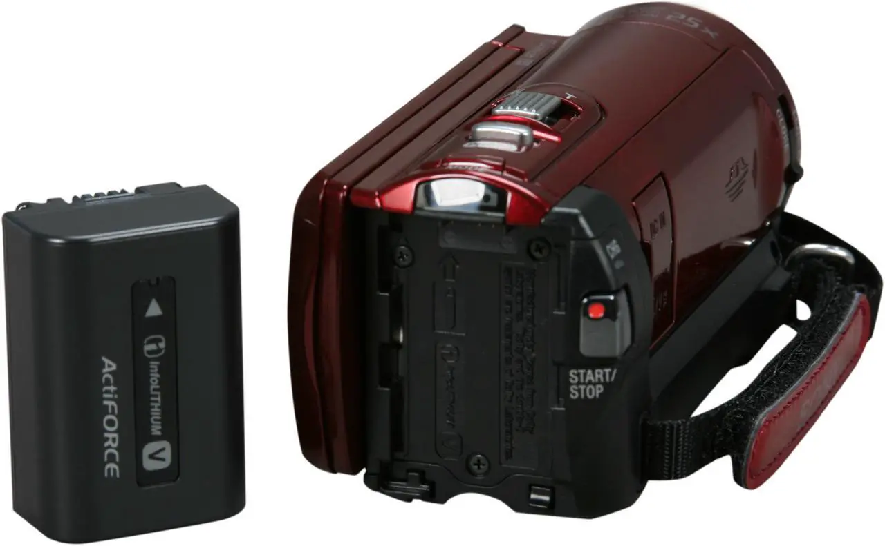 Alt view image 9 of 10 - SONY HDR-CX150 Red 1/4" "Exmor R" CMOS 2.7" 230K LCD 25X Optical Zoom 16GB HD Handycam Camcorder