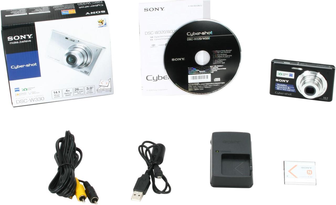 Alt view image 8 of 8 - SONY Cyber-shot DSC-W330 Black 14.1 MP 4X Optical Zoom 26mm Wide Angle Digital Camera