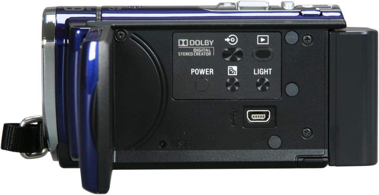 Alt view image 5 of 9 - SONY  DCR-SX44 Blue 1/8" Advanced HAD CCD 2.7" 230K  LCD 60X Optical Zoom 4GB Handycam Camcorder