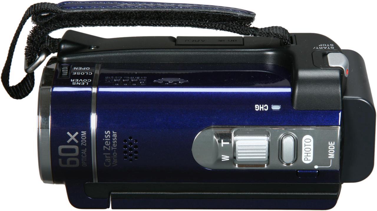 Alt view image 6 of 9 - SONY  DCR-SX44 Blue 1/8" Advanced HAD CCD 2.7" 230K  LCD 60X Optical Zoom 4GB Handycam Camcorder