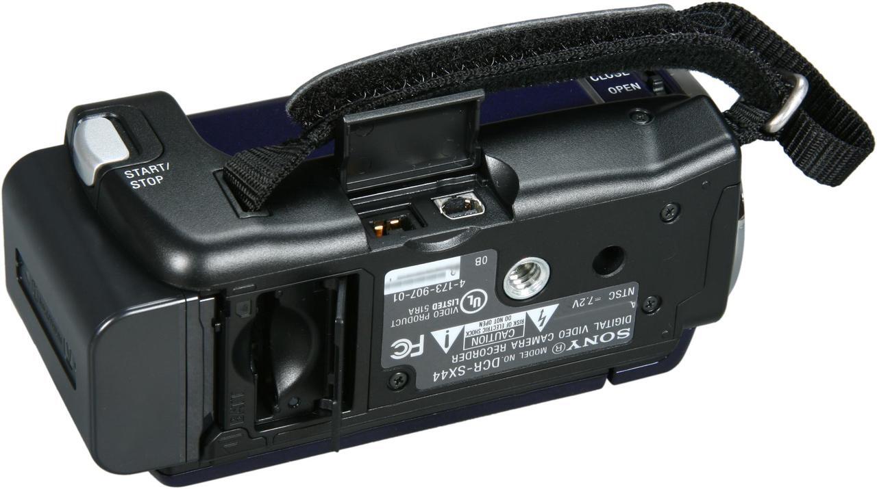 Alt view image 7 of 9 - SONY  DCR-SX44 Blue 1/8" Advanced HAD CCD 2.7" 230K  LCD 60X Optical Zoom 4GB Handycam Camcorder