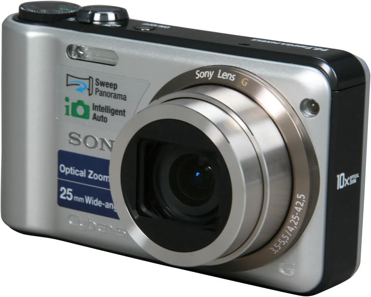 SONY Cybershot DSCH55 Silver 14.1 MP 3" LCD(230K) 10X Optical Zoom 25