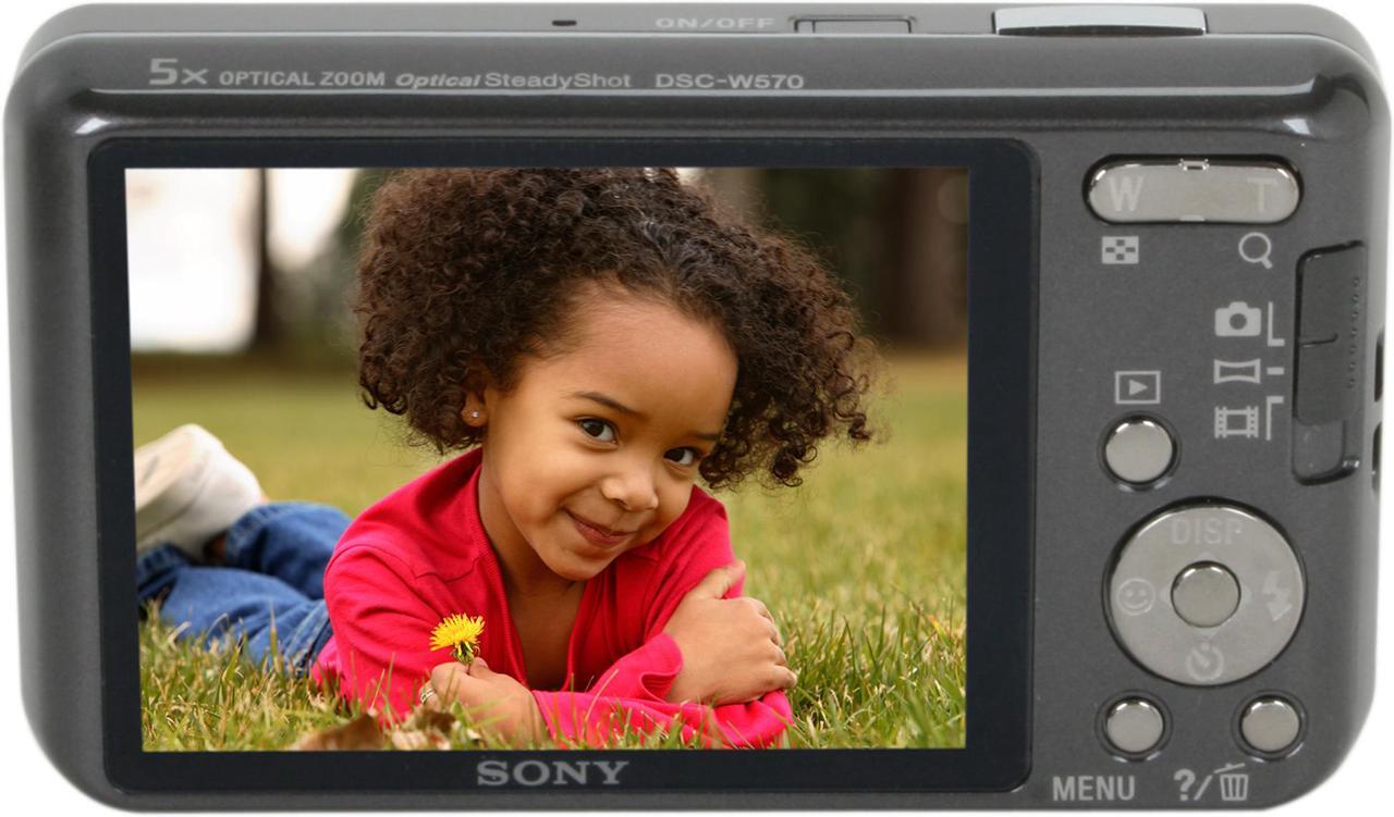 Alt view image 4 of 8 - SONY Cyber-shot DSC-W570 Silver 16.1 MP 5X Optical Zoom 25mm Wide Angle Digital Camera